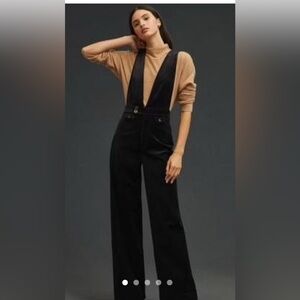 NWT Anthropologie Velvet Deep V Jumpsuit Size 27